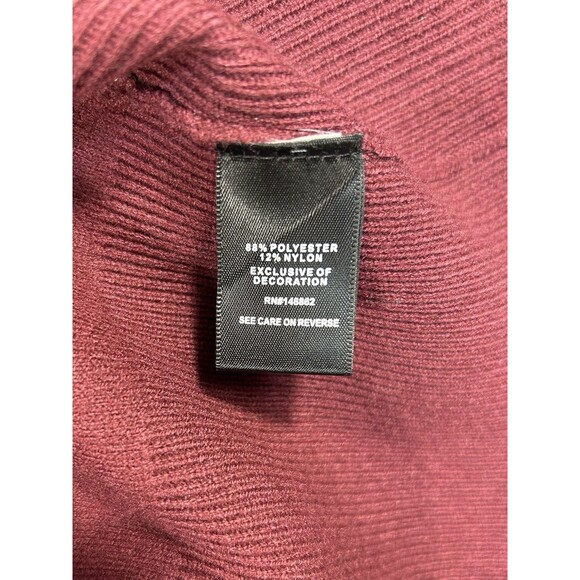 Torrid Women’s Plus Size 3 Sweater Maroon Embroidered Stars Sequin Moon - Picture 9 of 9